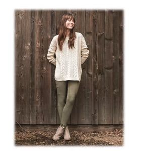 Natural Reflections® Cable-Knit Long-Sleeve Sweater.